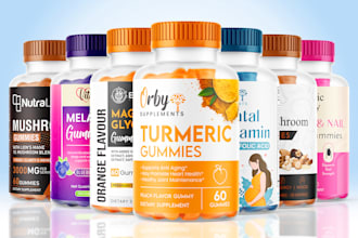 do product label design supplement label design 3d mockup