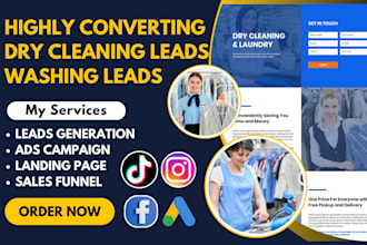 generate converting pressure wash leads dry cleaning wash leads via facebook ads