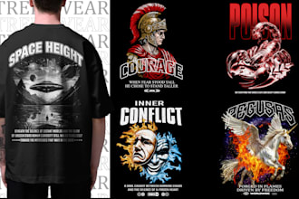 create custom streetwear t shirt and graphic t shirt design