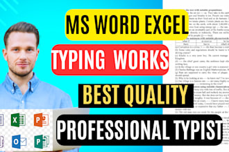 do microsoft word document formatting and excel typing