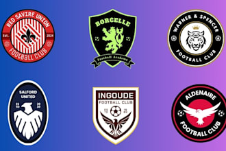 design a professional logo for your football team