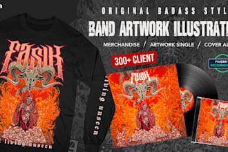 professional custom artwork with baddas illustration