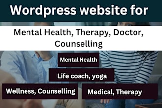 design mental health, therapy, medical, yoga, drug testing website