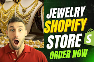 create jewelry shopify store and jewelry website