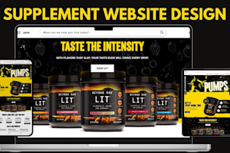 private label supplement website supplement shopify store nutraceutical website