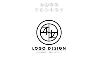 modern name logo from initials and letters