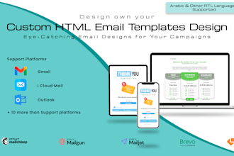design creative responsive custom HTML email templates