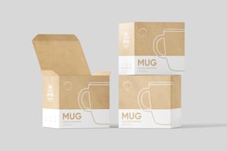 do kraft packaging design, mailer box design, craft box design, label design