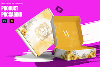 do product packaging design, box design, amazon packaging design and mailer box