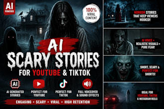 create ai scary stories for youtube and tiktok
