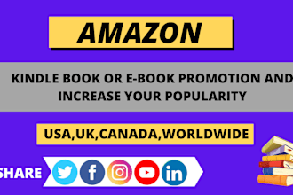 do advertising amazon book promotion, kindle book  and ebook marketing