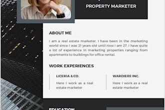 write, edit, upgrade your resume, CV, linkedin , cover letter,