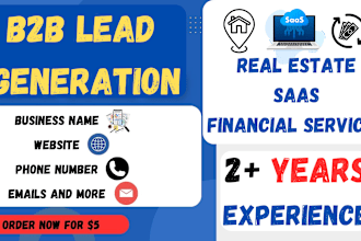 b2b lead generation for saas, real estate, financial services