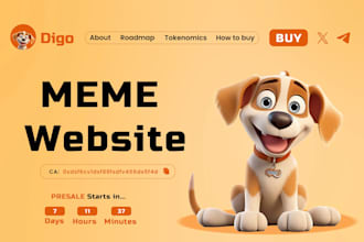 create crypto token website, memecoin website, presale ico website