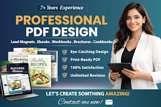 do elegant PDF lead magnet, ebook, workbook, cookbook design