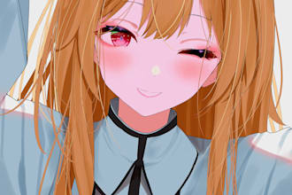 draw cute and aesthetic anime stylized illustrations for u