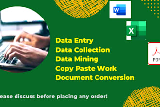 do data entry and data cleaning