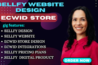 do sellfy website design and redesign, do ecwid store design and redesign