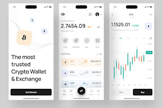 create crypto wallet app, fiat wallet app, blockchain app, exchange app