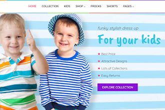 design kids fashion shopify store baby clothes store kids dress shopify store
