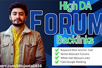 create 30 high da forum backlinks