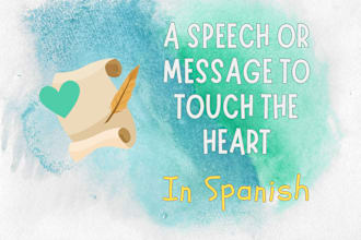 write a speech in spanish to delight that person or audience