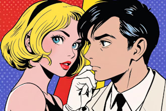 do a retro pop art roy lichtenstein style