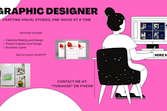 do creative calendar and poster designs for you