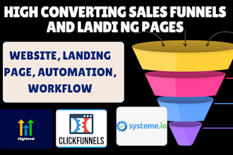 build sales funnel in systeme io, clickfunnels, kajabi, gohighlevel landing page