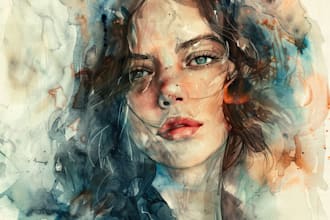 draw your portrait in a watercolor