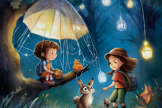 children story book illustration cover using ai midjourney