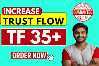 increase your website trust flow to 35 plus