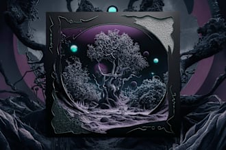 create dark custom album cover