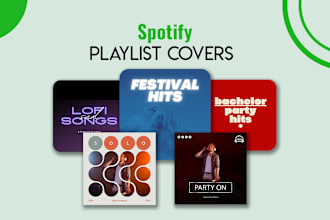 design spotify playlist cover arts and cover arts in 24hr