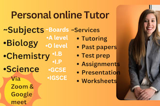 teach you online chemistry biology and general science for all grades