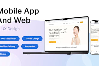 design modern mobile app or website ui ux design in figma
