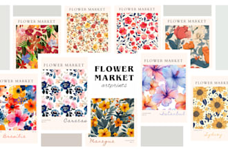 provide 600 premium flower market art prints