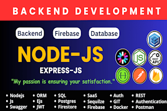develop custom nodejs, spring boot, nestjs , go backend, rest apis, crud web dev