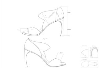 do technical drawings, 2d line art, tech packs in corel draw