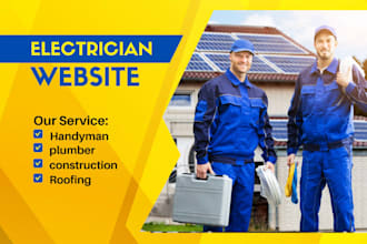 create a handy man, electrician, construction, plumbing website