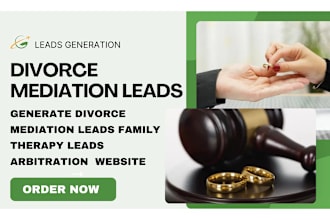 generate divorce mediation leads family therapy leads arbitration  website