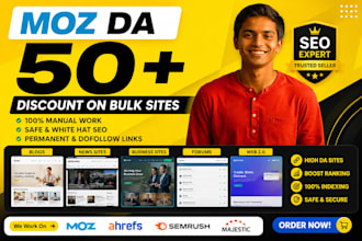 increase domain authority moz da 50 plus guaranteed da pa
