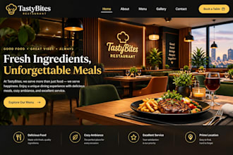 build a wordpress, wix restaurant, personal chef, catering and ordering website