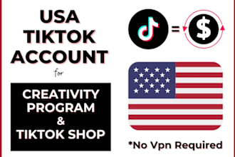 create USA tiktok account with creativity beta program for different countries