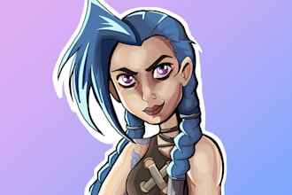 draw cartoon and sticker designs for you