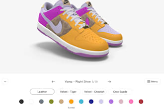 build 2d 3d product conigurator on shoes t shirt germant using zakeke kickflip