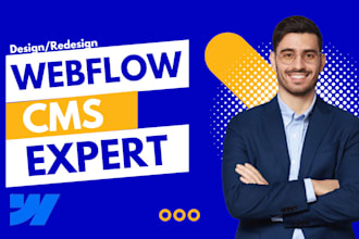 design or redesign webflow cms website, framer website design