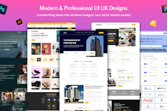 do professional website ui design, ui ux design