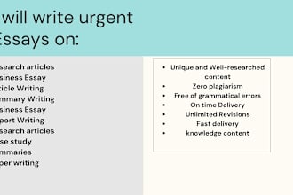 do urgent essay writing, research, case study essays and power point slides
