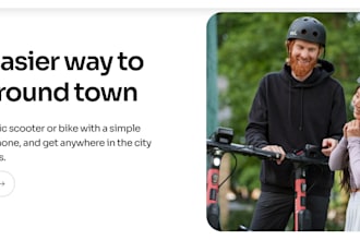 electric scooter rental website design electric bike rental website